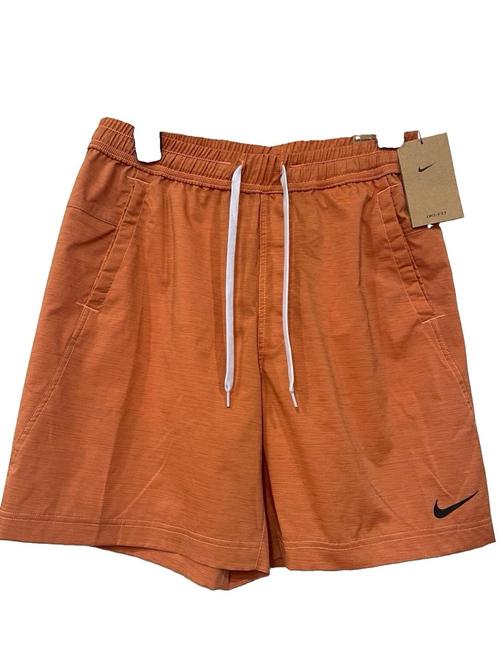 Nike Form Dri-FIT Training Shorts Men’s S 7" Orange Pockets HJ3157-246